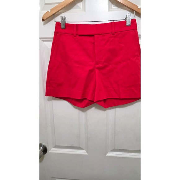 Lauren Ralph Lauren Women's Red Tailored Formal Micro Shorts Side Pockets SZ00 - Picture 2 of 8